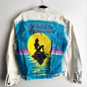 The Little Mermaid Airbrushed Denim Jacket - Large